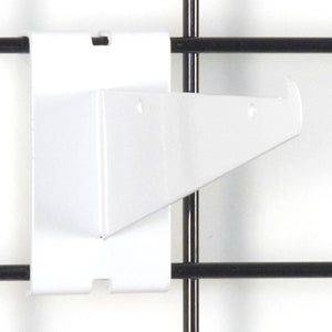 Gridwall Shelf Bracket 6" - White - 25/Carton