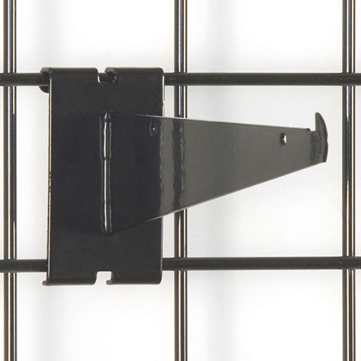 Gridwall Shelf Bracket 8" Black 25/Carton Omaha Fixture