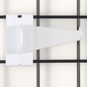 Gridwall Shelf Bracket 10' - White - 25/Carton