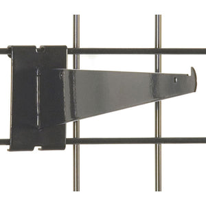 Gridwall Shelf Bracket 12" - Black - 25/Carton