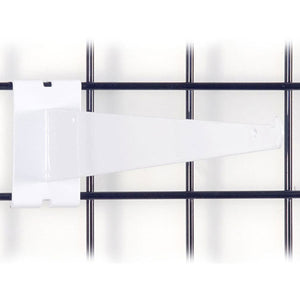 Gridwall Shelf Bracket 14" - White - 25/Carton