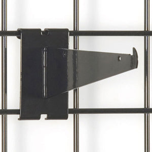 Gridwall Shelf Bracket 8" - Black - 25/Carton
