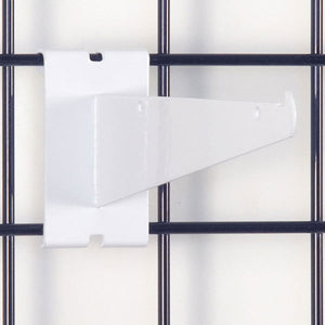 Gridwall Shelf Bracket 8" - White - 25/Carton