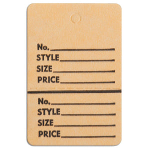 Merchandise Tag without String - 1-3/4" x 2-7/8" - Buff
