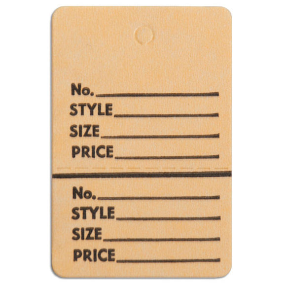 Merchandise Tag without String - 1-3/4