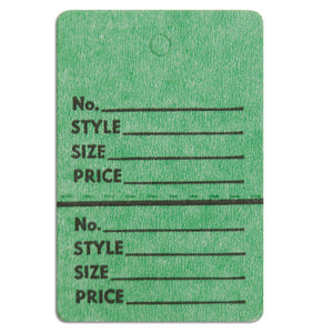 Merchandise Tag without String - 1-1/2" x 1-3/4" - Green