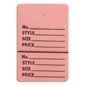 Merchandise Tag without String - 1-1/2" x 1-3/4" - Pink