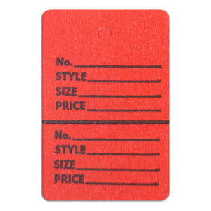 Merchandise Tag without String - 1-1/2" x 1-3/4" - Red