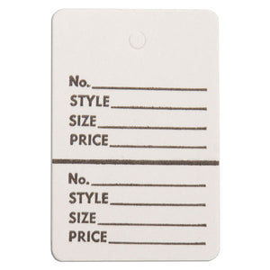Merchandise Tag without String - 1-1/2" x 1-3/4" - White