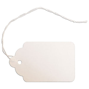 Merchandise Tag with String - 1-5/8" x 2-5/8" - White