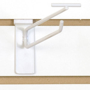 Slatwall Scanner Hook - 8" - White - 100/Carton
