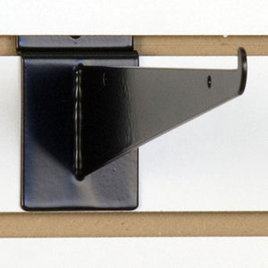 Slatwall Shelf Bracket 10" Black - 25/Carton