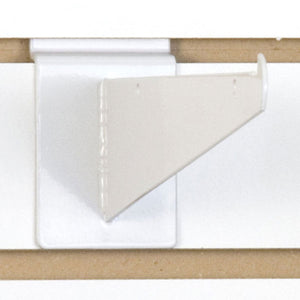 Slatwall Shelf Bracket 8" White - 25/Carton