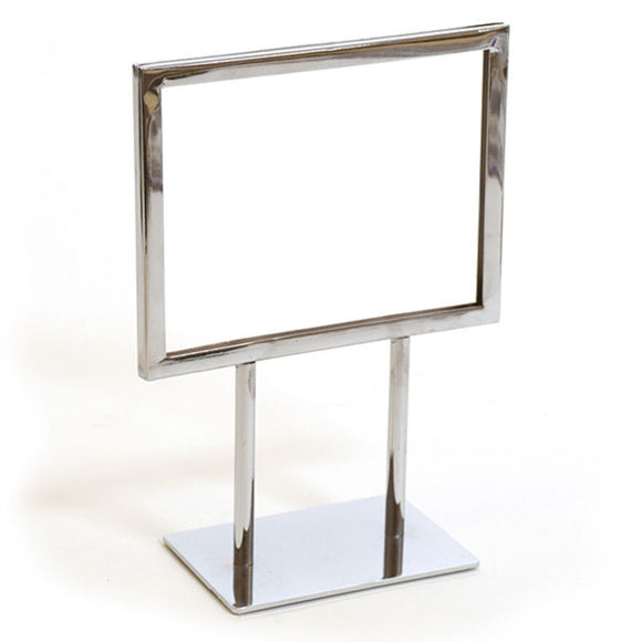Countertop Display Stands & Sign Holders made of aluminum or acrylic
