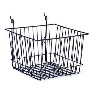 Wire Basket - Universal Bracket - 12" x 12" x 8" - Black